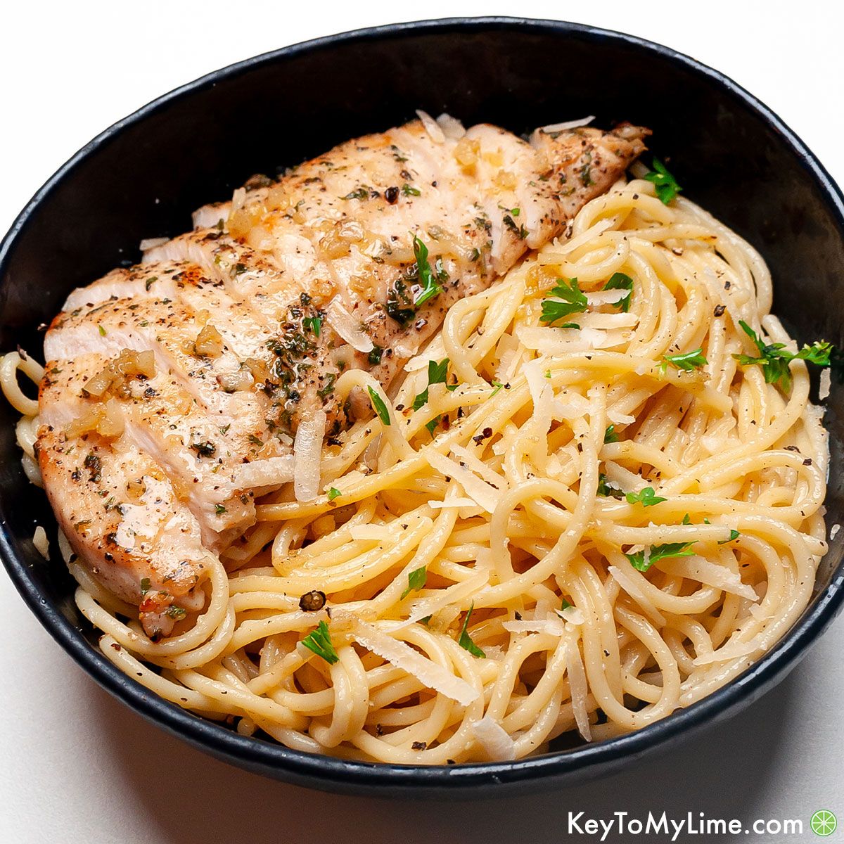 20-Minute Garlic Chicken Pasta with Butter {SO Easy} - Key To My Lime