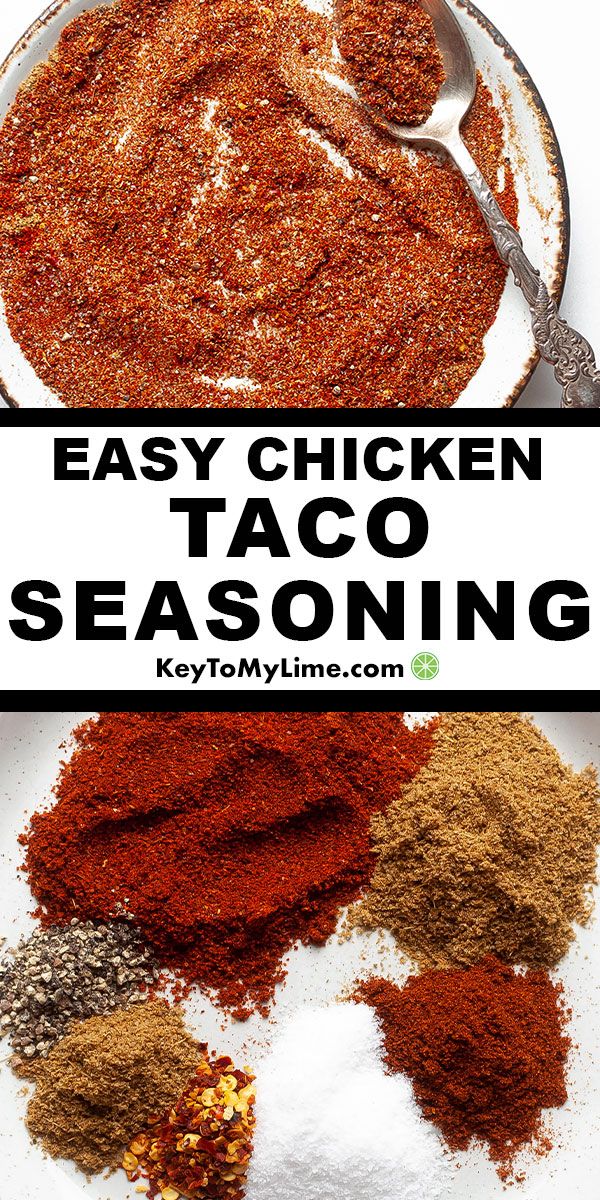 Chicken Taco Seasoning - BEST Easy Spice Blend - Key To My Lime